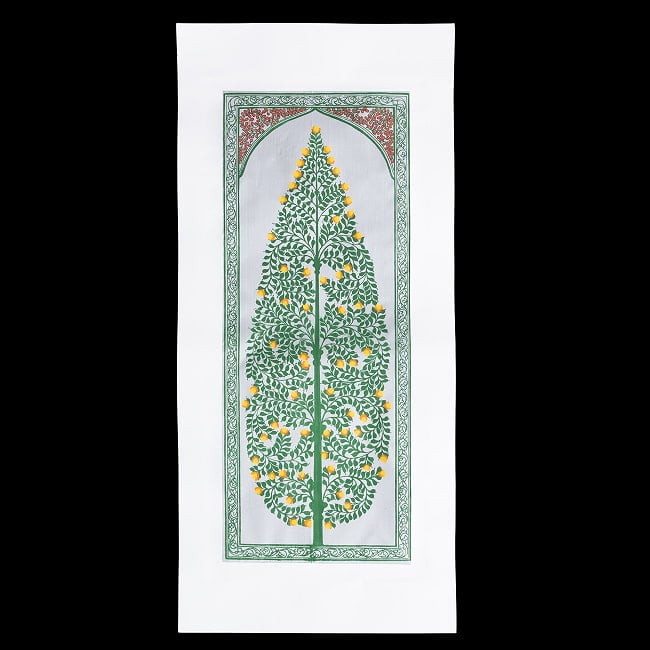 生命の樹 - オディシャ州の伝統絵画 パタチトラ　インドの神話と自然を描いた細密アート【1点物】 2 - 全体を撮影しました