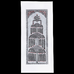 生命の樹 - オディシャ州の伝統絵画 パタチトラ インドの神話と自然を描いた細密アート【1点物】 - サブ2