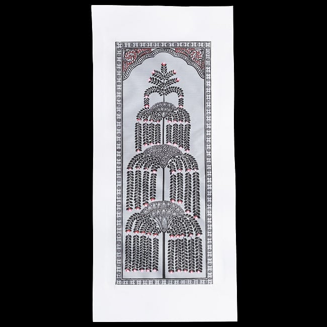 - オディシャ州の伝統絵画 パタチトラ インドの神話と自然を描いた細密アート【1点物】 2 - 全体を撮影しました