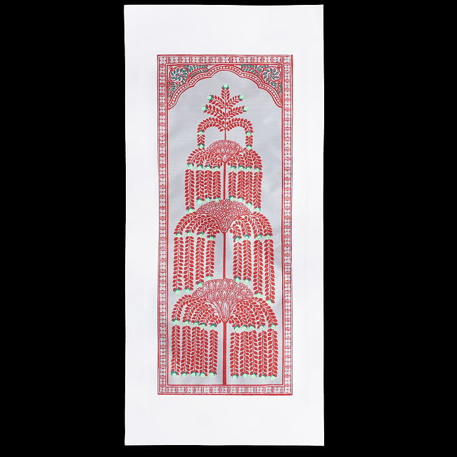  - オディシャ州の伝統絵画 パタチトラ　インドの神話と自然を描いた細密アート【1点物】 2 - 全体を撮影しました