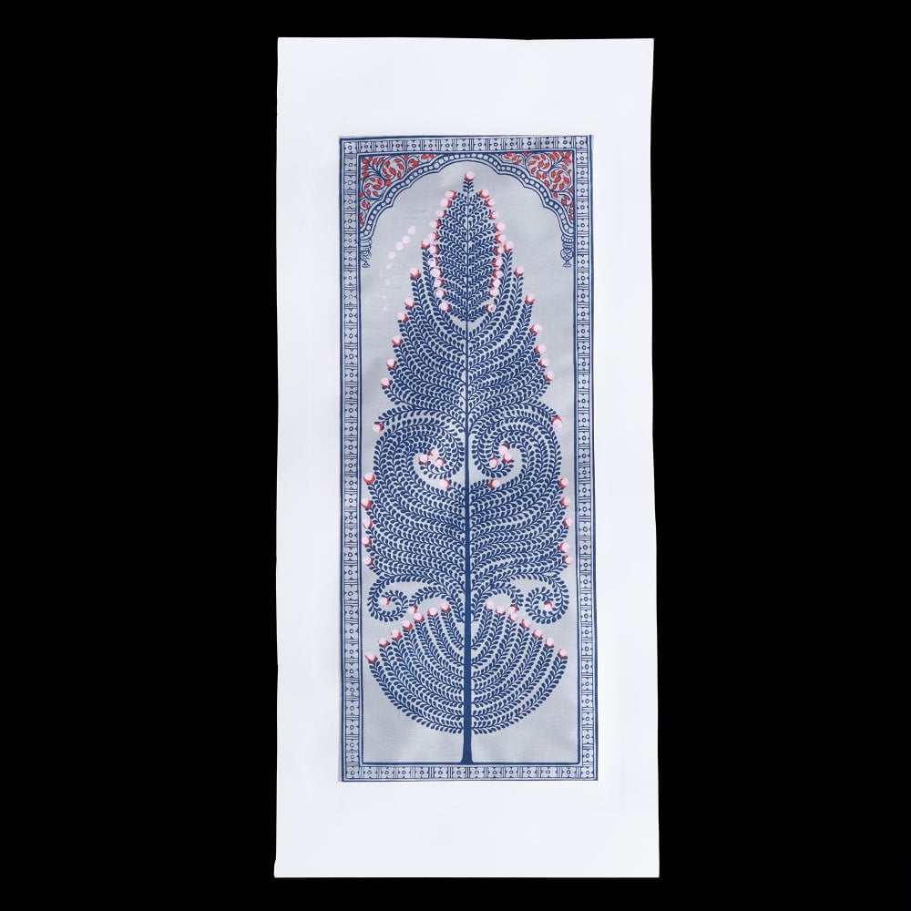 - オディシャ州の伝統絵画 パタチトラ インドの神話と自然を描いた細密アート【1点物】1枚目の説明写真です