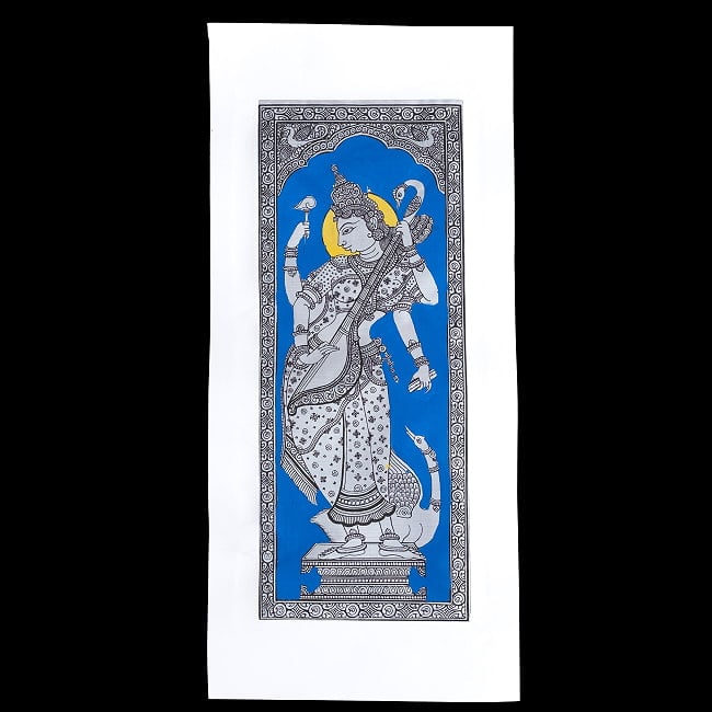  - オディシャ州の伝統絵画 パタチトラ　インドの神話と自然を描いた細密アート【1点物】 2 - 全体を撮影しました