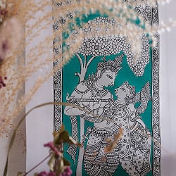 - オディシャ州の伝統絵画 パタチトラ インドの神話と自然を描いた細密アート【1点物】