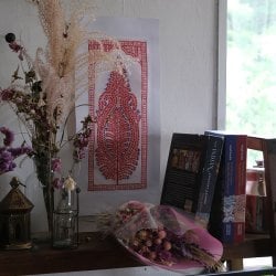 - オディシャ州の伝統絵画 パタチトラ インドの神話と自然を描いた細密アート【1点物】