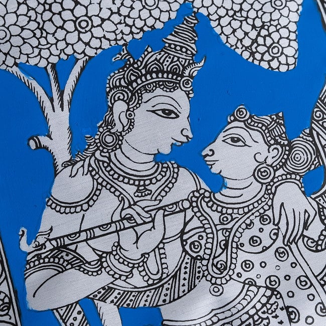 - オディシャ州の伝統絵画 パタチトラ インドの神話と自然を描いた細密アート【1点物】 4 - 細部を見てみました。