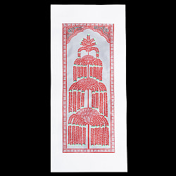 生命の樹 - オディシャ州の伝統絵画 パタチトラ インドの神話と自然を描いた細密アート【1点物】 - メイン
