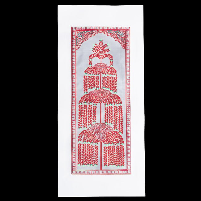 - オディシャ州の伝統絵画 パタチトラ インドの神話と自然を描いた細密アート【1点物】の写真