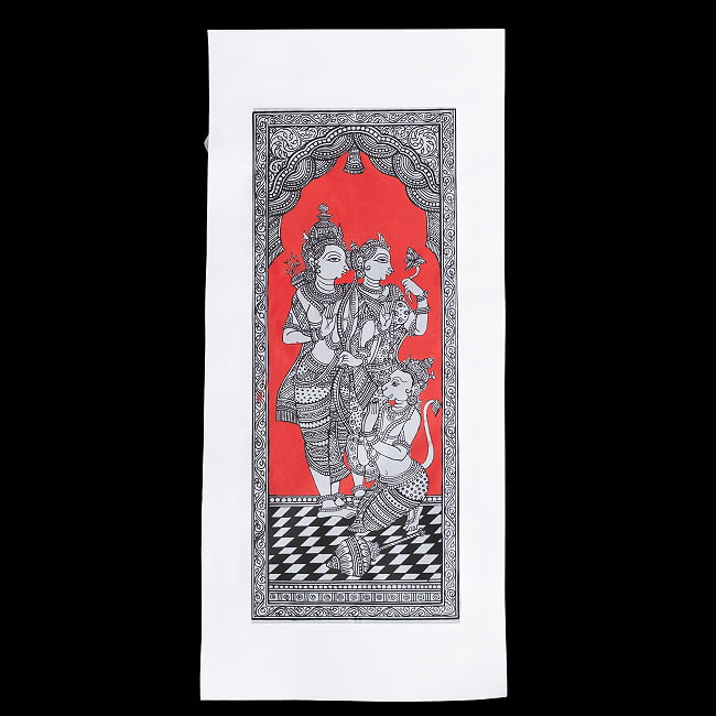  - オディシャ州の伝統絵画 パタチトラ　インドの神話と自然を描いた細密アート【1点物】 2 - 全体を撮影しました