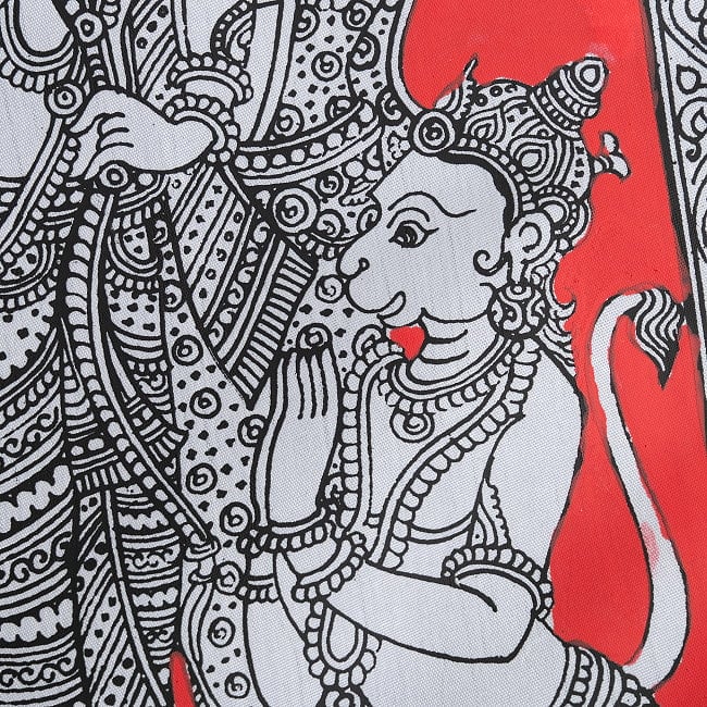  - オディシャ州の伝統絵画 パタチトラ　インドの神話と自然を描いた細密アート【1点物】 7 - 細部を見てみました。