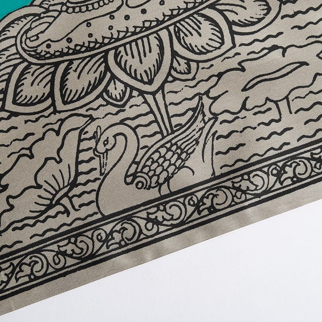 - オディシャ州の伝統絵画 パタチトラ インドの神話と自然を描いた細密アート【1点物】 8 - 細部を見てみました。