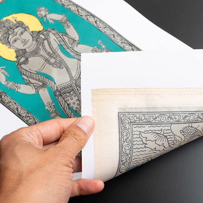 - オディシャ州の伝統絵画 パタチトラ インドの神話と自然を描いた細密アート【1点物】 9 - 細部を見てみました。