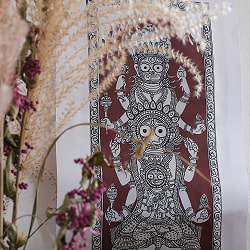 - オディシャ州の伝統絵画 パタチトラ インドの神話と自然を描いた細密アート【1点物】 - サブ2