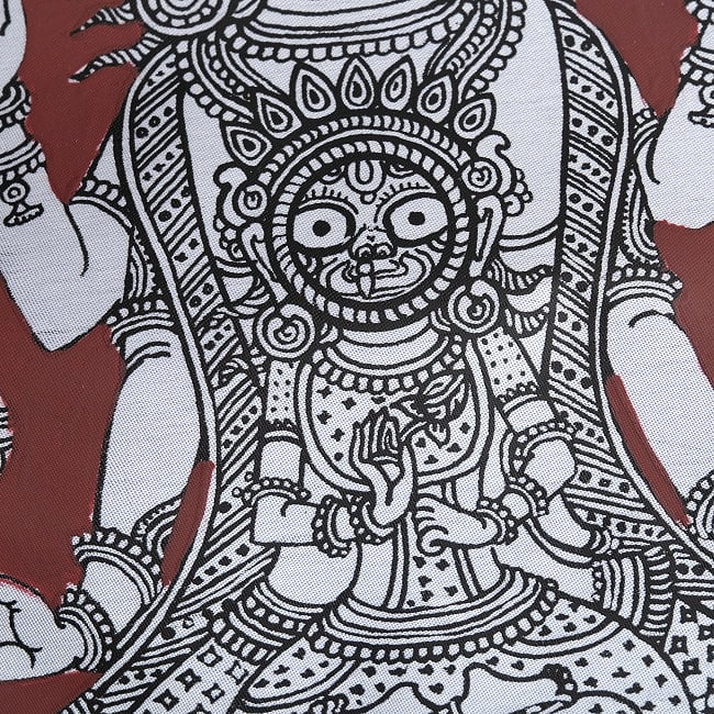 - オディシャ州の伝統絵画 パタチトラ インドの神話と自然を描いた細密アート【1点物】 7 - 細部を見てみました。