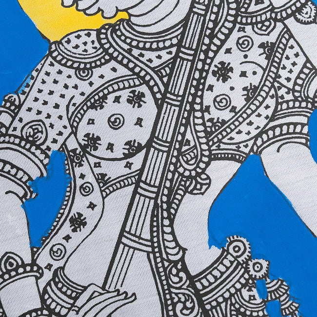 - オディシャ州の伝統絵画 パタチトラ インドの神話と自然を描いた細密アート【1点物】 6 - 細部を見てみました。