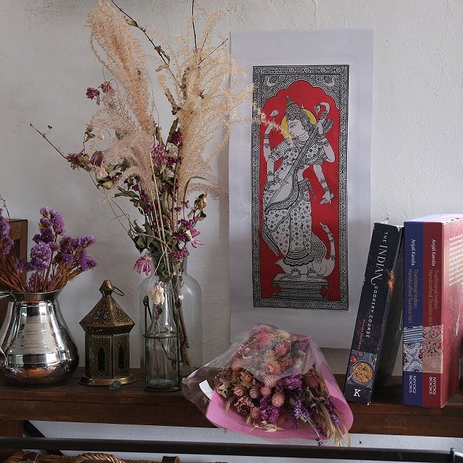  - オディシャ州の伝統絵画 パタチトラ　インドの神話と自然を描いた細密アート【1点物】 14 - 