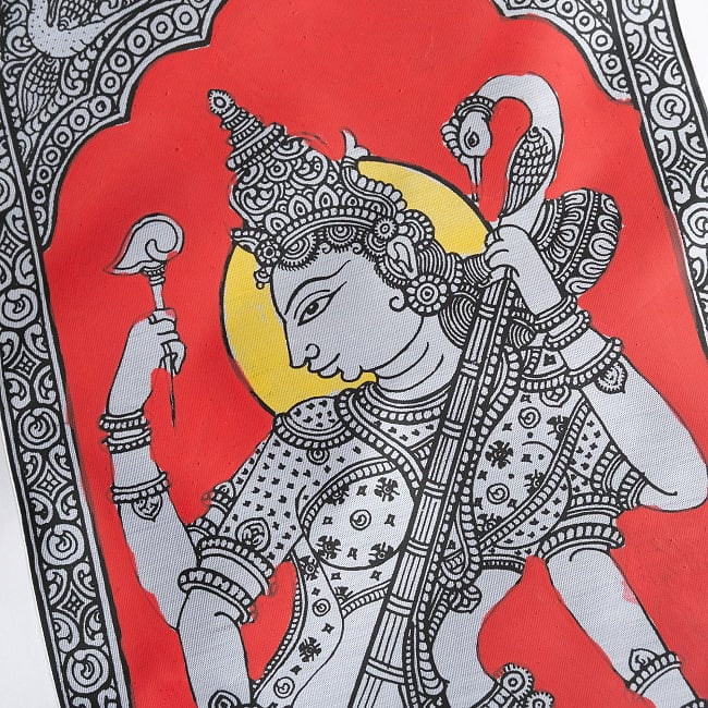 - オディシャ州の伝統絵画 パタチトラ インドの神話と自然を描いた細密アート【1点物】 4 - 細部を見てみました。