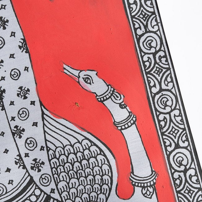 - オディシャ州の伝統絵画 パタチトラ インドの神話と自然を描いた細密アート【1点物】 7 - 細部を見てみました。