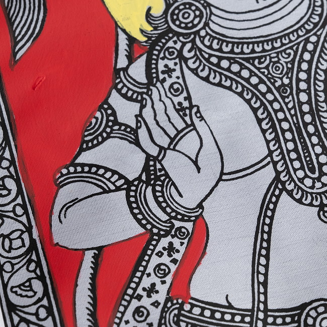  - オディシャ州の伝統絵画 パタチトラ　インドの神話と自然を描いた細密アート【1点物】 5 - 細部を見てみました。