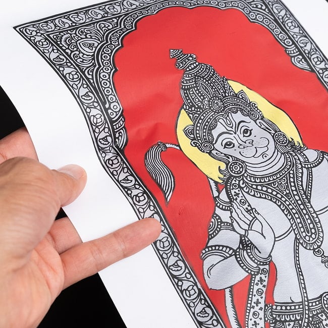  - オディシャ州の伝統絵画 パタチトラ　インドの神話と自然を描いた細密アート【1点物】 8 - 細部を見てみました。