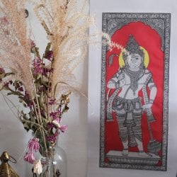 - オディシャ州の伝統絵画 パタチトラ インドの神話と自然を描いた細密アート【1点物】