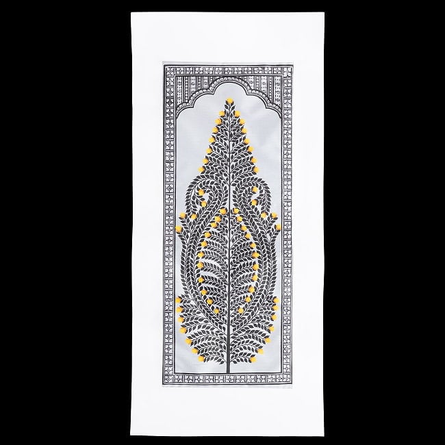 - オディシャ州の伝統絵画 パタチトラ インドの神話と自然を描いた細密アート【1点物】 2 - 全体を撮影しました