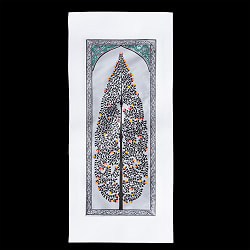 生命の樹 - オディシャ州の伝統絵画 パタチトラ インドの神話と自然を描いた細密アート【1点物】 - サブ2