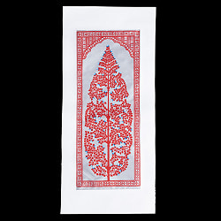 生命の樹 - オディシャ州の伝統絵画 パタチトラ インドの神話と自然を描いた細密アート【1点物】 - サブ2