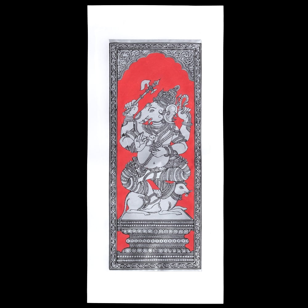 - オディシャ州の伝統絵画 パタチトラ インドの神話と自然を描いた細密アート【1点物】1枚目の説明写真です