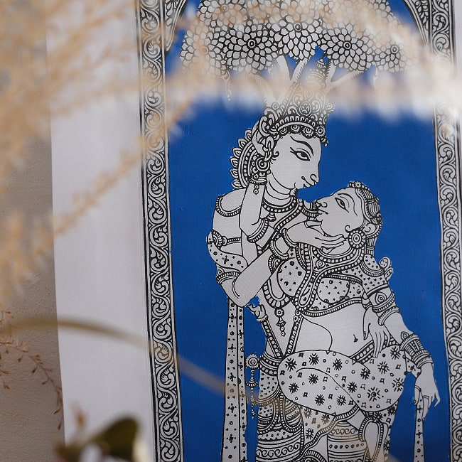 - オディシャ州の伝統絵画 パタチトラ インドの神話と自然を描いた細密アート【1点物】 4 - 細部を見てみました。