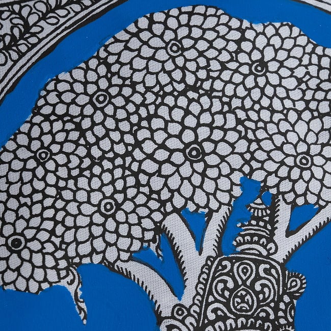 - オディシャ州の伝統絵画 パタチトラ インドの神話と自然を描いた細密アート【1点物】 5 - 細部を見てみました。