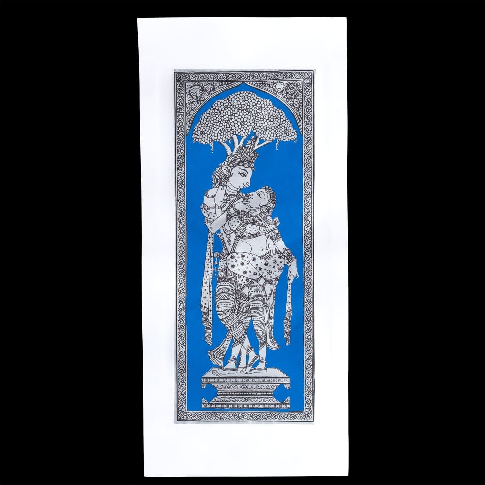 - オディシャ州の伝統絵画 パタチトラ インドの神話と自然を描いた細密アート【1点物】1枚目の説明写真です