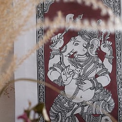 手描きの素晴らしいインドのプリミティブ絵画です　大変古いものです オディシャ州の伝統絵画 パタチトラ インドの神話と自然を描いた細密