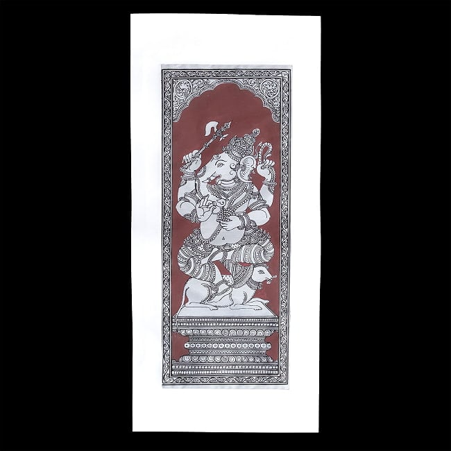 - オディシャ州の伝統絵画 パタチトラ インドの神話と自然を描いた細密アート【1点物】 2 - 全体を撮影しました