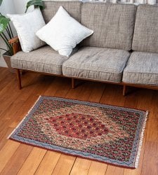 【一点物】バルーチ カル・ムハマディ族 遊牧民による草木染め手織りトライバルキリム スリット織り - 約104cm x 70cm(AFG-JYU-20)