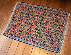 【一点物】バルーチ　カル・ムハマディ族　遊牧民による草木染め手織りトライバルキリム 曲線織り - 約97cm x 76cm - サブ5