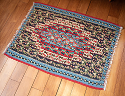 【一点物】バルーチ　カル・ムハマディ族　遊牧民による草木染め手織りトライバルキリム スリット織り - 約104cm x 80cm - サブ3