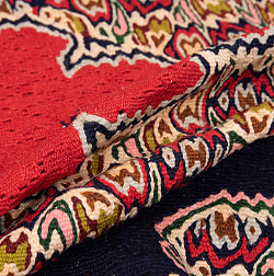 【一点物】バルーチ　カル・ムハマディ族　遊牧民による草木染め手織りトライバルキリム 曲線織り - 約115cm x 80cm - サブ5