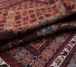 【一点物】バルーチ　カル・ムハマディ族　遊牧民による草木染め手織りトライバルキリム スマック織り - 約185cm x 122cm - サブ4