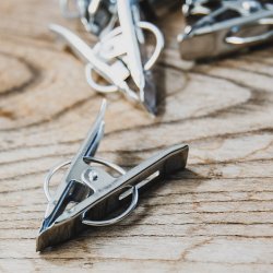 ブリキレトロ調 インドの洗濯バサミ ステンレス製 5.5cm【12個入り】(ID-KAYA-41)