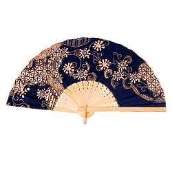 バティック伝統布 バリ島の 竹製扇子大　（36cm） - サブ2