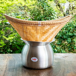 フアット - タイのもち米蒸しかご プレーン 幅45cm程度 - サブ2