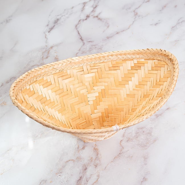 フアット - タイのもち米蒸しかご プレーン 幅45cm程度 4 - 上から見てみました。