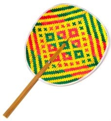 タイの竹製うちわ - 大の商品写真