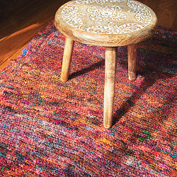 カラフルシルクスレッド　色彩豊かな手編みラグ - サブ5