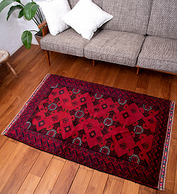 遊牧民バローチの手織り絨毯【約146cm x 82cm】 - サブ2