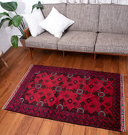 遊牧民バローチの手織り絨毯【約146cm x 82cm】の商品写真