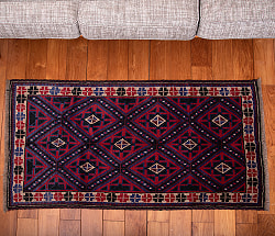 遊牧民バローチの手織り絨毯【約144cm x 85cm】 - サブ4