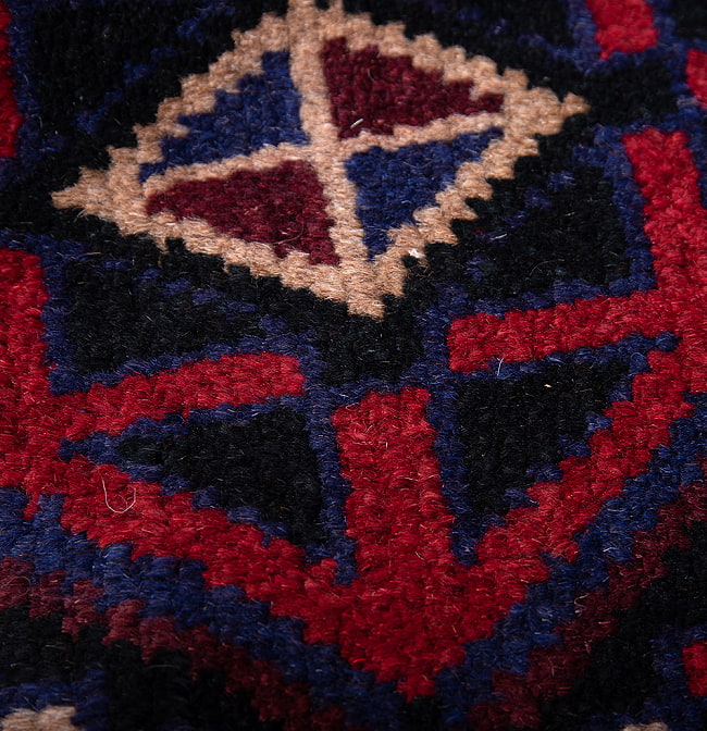 遊牧民バローチの手織り絨毯【約144cm x 85cm】 7 - 