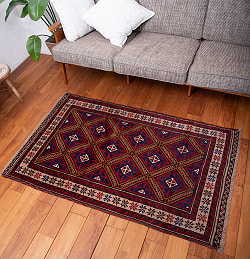 遊牧民バローチの手織り絨毯【約146cm x 90cm】 - サブ2