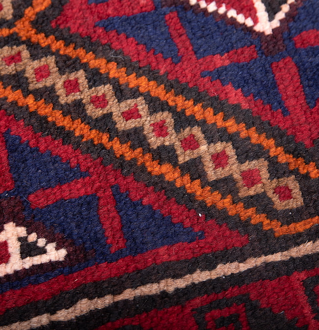 遊牧民バローチの手織り絨毯【約146cm x 90cm】 7 - 